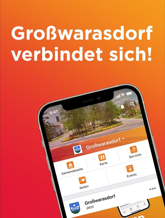 [Translate to Burgenland-Kroatisch:] Großwarasdorf verbindet sich! Cities App am Handy